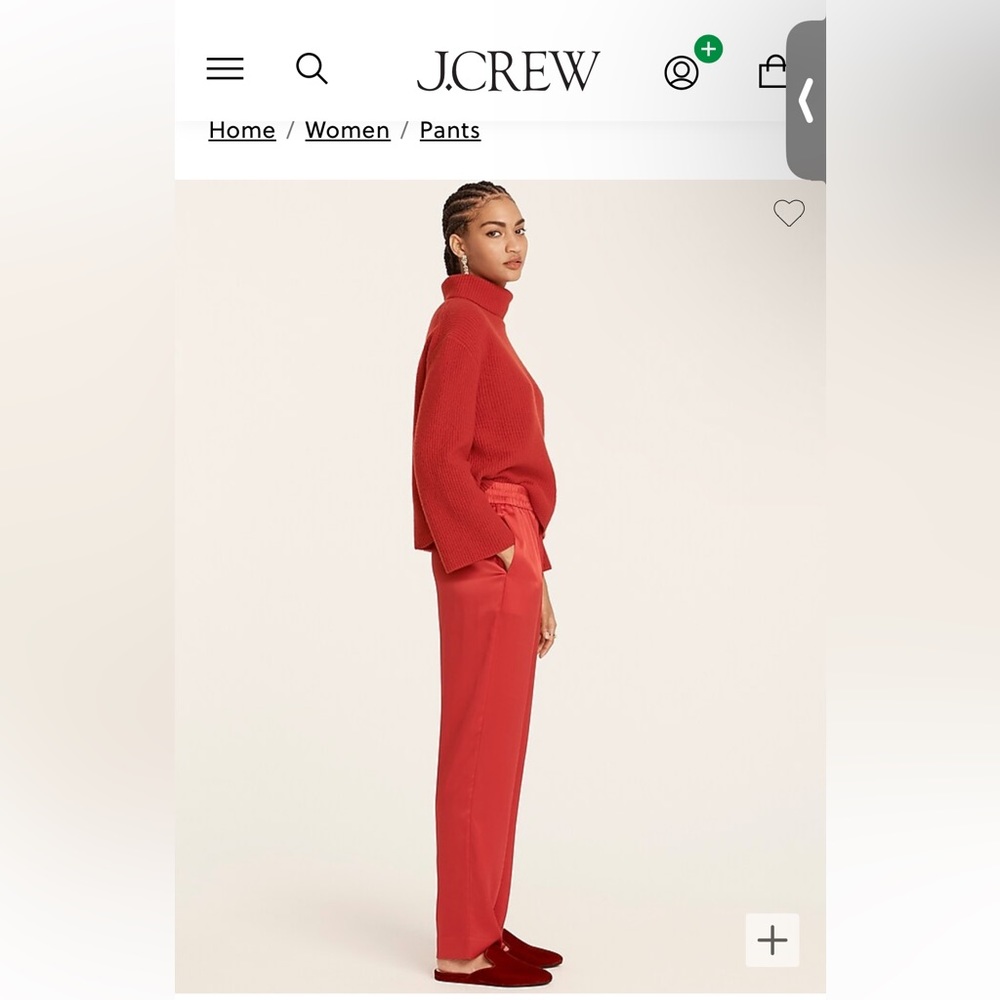 J.Crew 100% Red Silk Pants